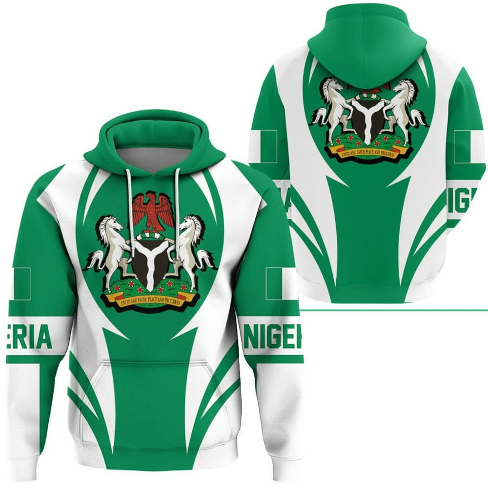 Nigeria Action Flag Hoodie, African Hoodie For Men Women