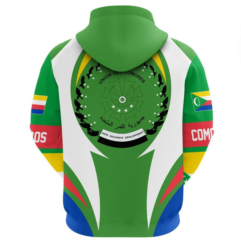 Comoros Action Flag Hoodie, African Hoodie For Men Women