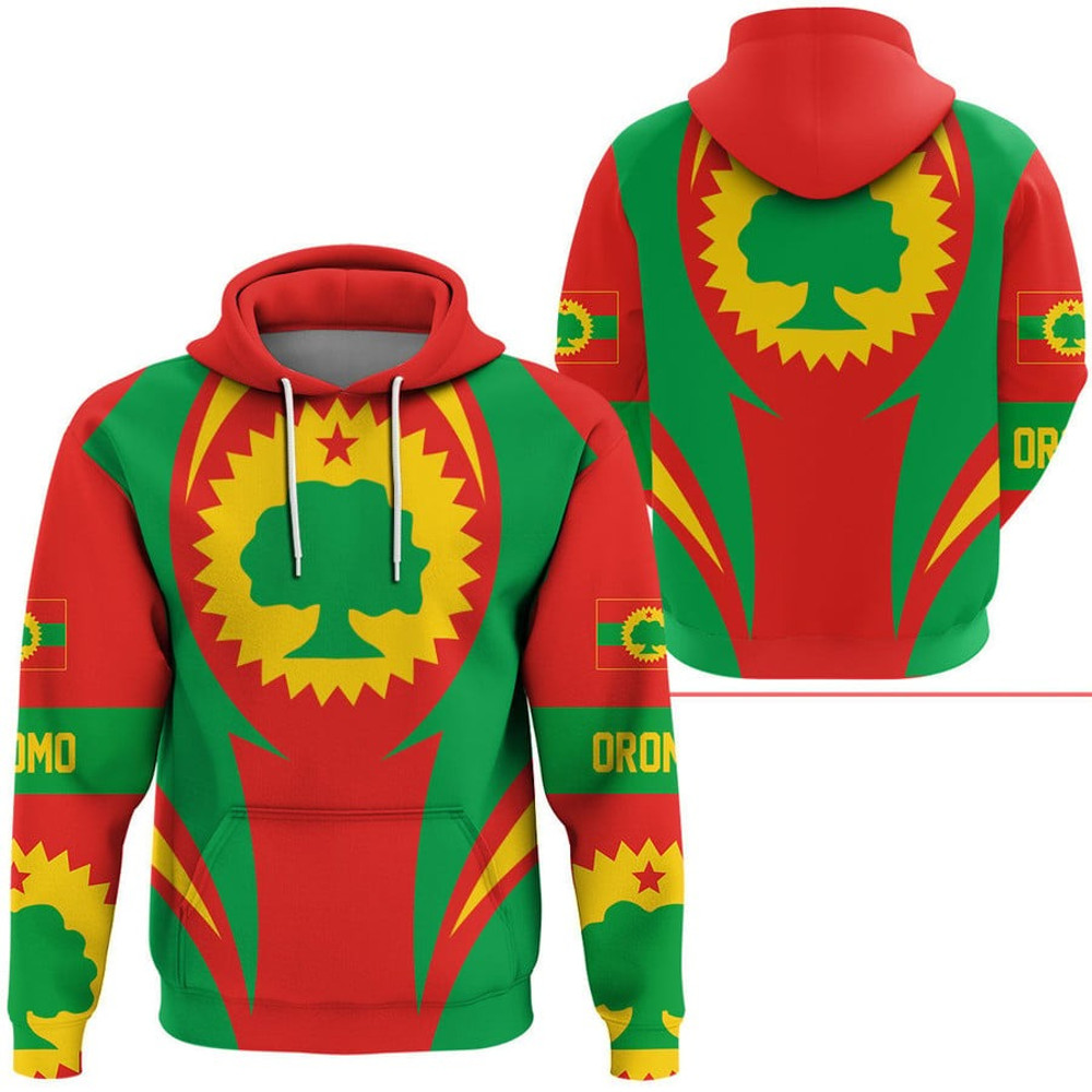 Oromo Action Flag Hoodie, African Hoodie For Men Women