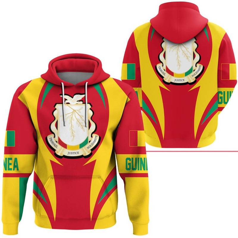 Guinea Action Flag Hoodie, African Hoodie For Men Women