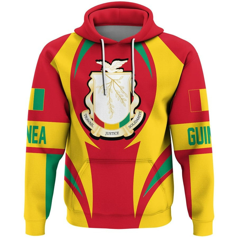 Guinea Action Flag Hoodie, African Hoodie For Men Women