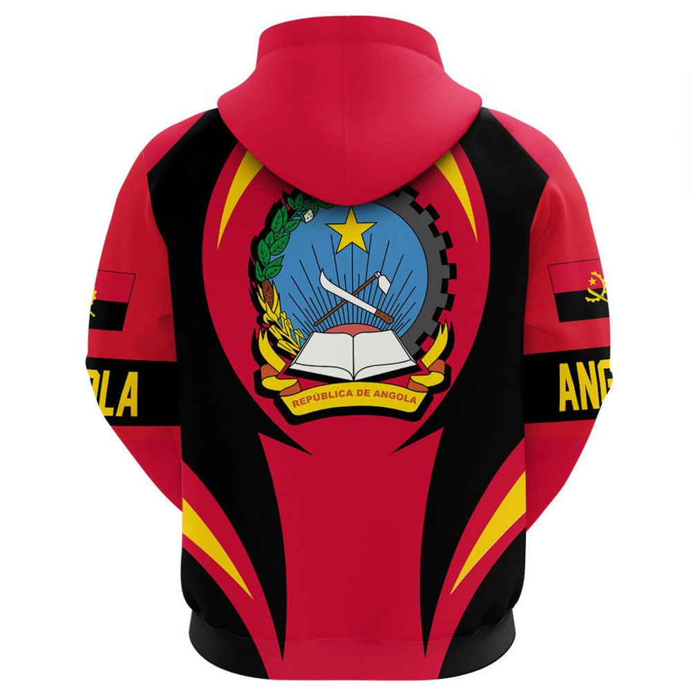 Angola Action Flag Hoodie, African Hoodie For Men Women