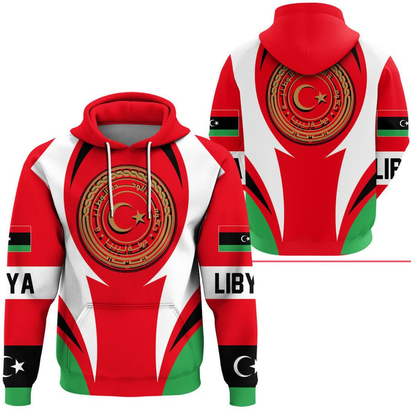 Libya Action Flag Hoodie, African Hoodie For Men Women