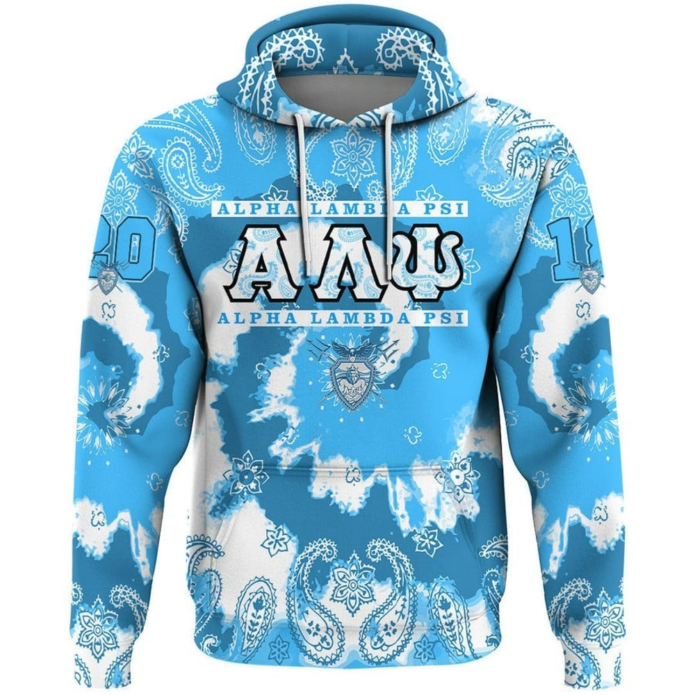 Alpha Lambda Psi Paisley Bandana Tie Dye Style Hoodie, African Hoodie For Men Women