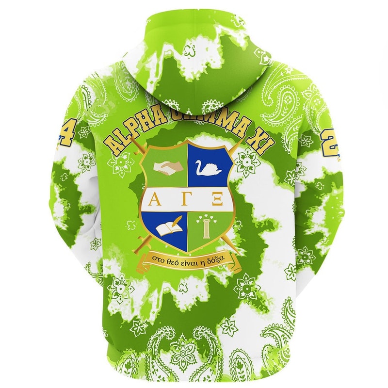 Alpha Gamma Xi Paisley Bandana Tie Dye Style Hoodie, African Hoodie For Men Women