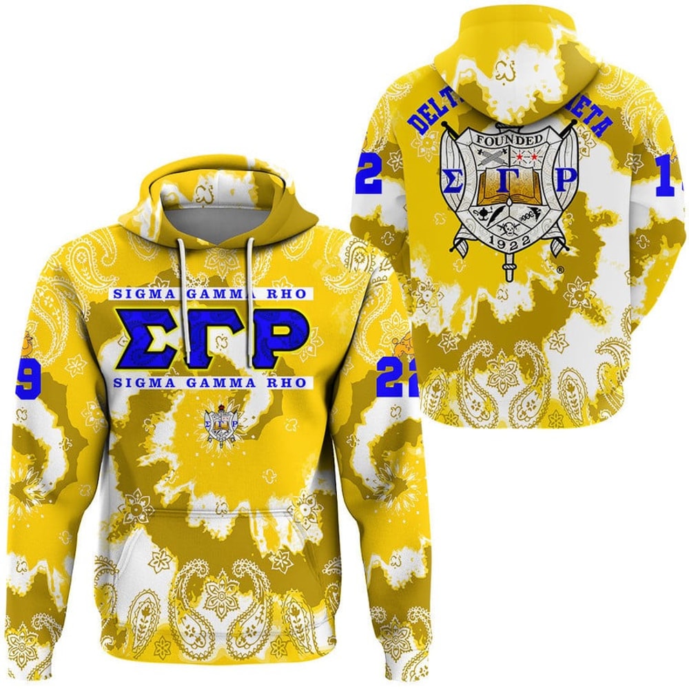 Sigma Gamma Rho Paisley Bandana Tie Dye Style Hoodie, African Hoodie For Men Women