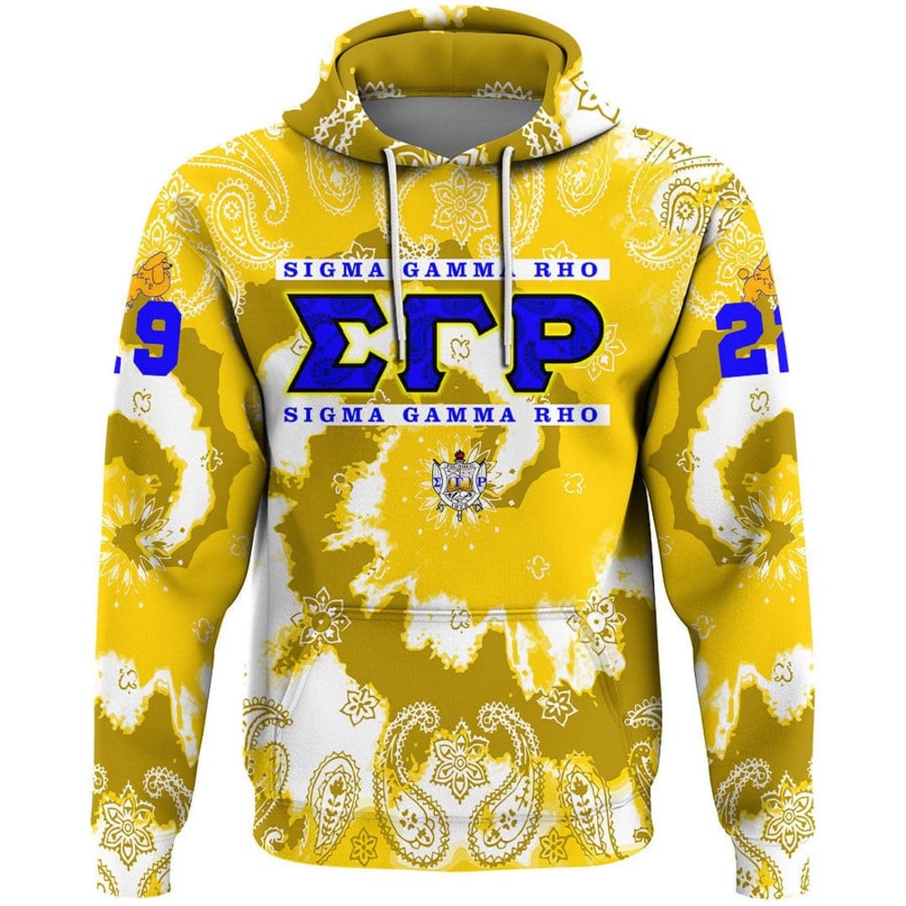 Sigma Gamma Rho Paisley Bandana Tie Dye Style Hoodie, African Hoodie For Men Women