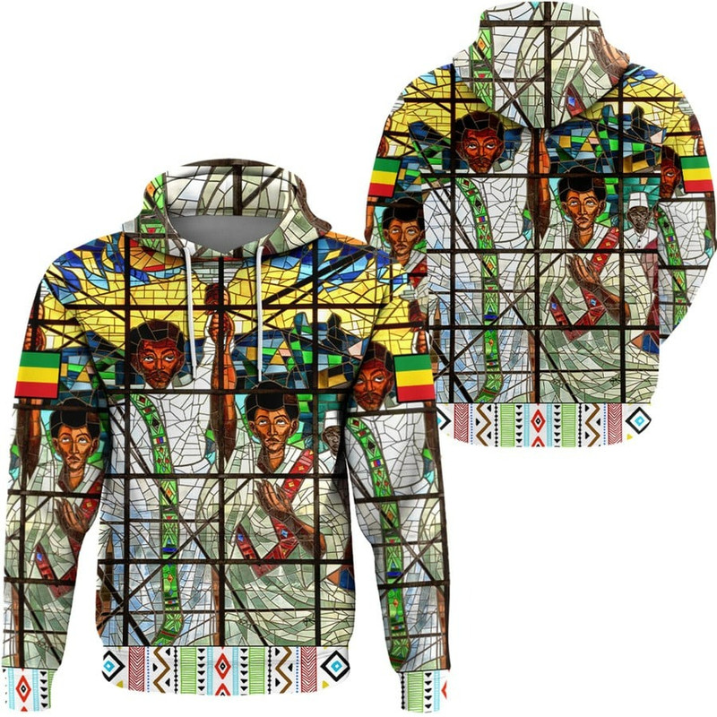 Ethiopian Orthodox Flag Hoodie, African Hoodie For Men Women