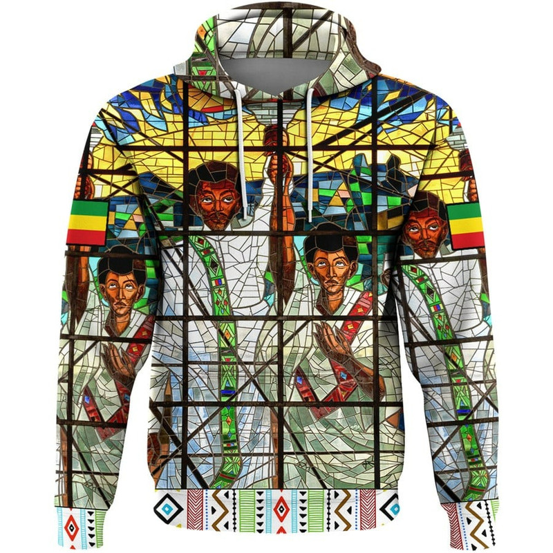 Ethiopian Orthodox Flag Hoodie, African Hoodie For Men Women