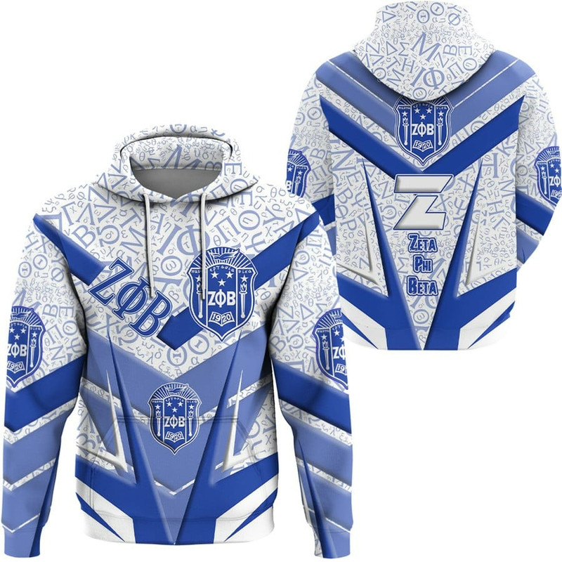 Zeta Phi Beta Sporty Style Hoodie, African Hoodie For Men Women
