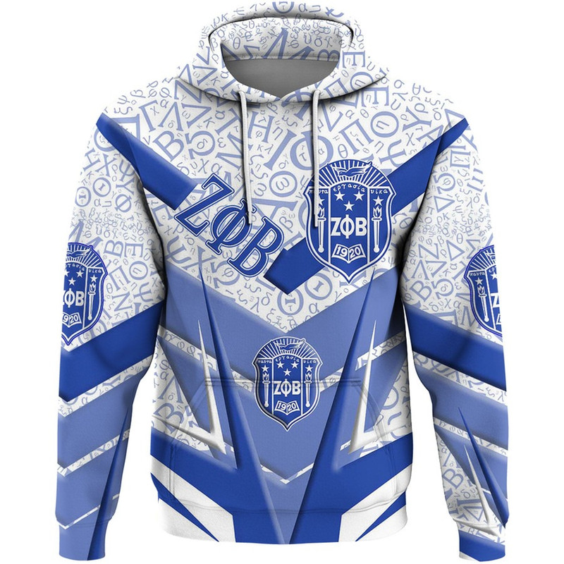 Zeta Phi Beta Sporty Style Hoodie, African Hoodie For Men Women