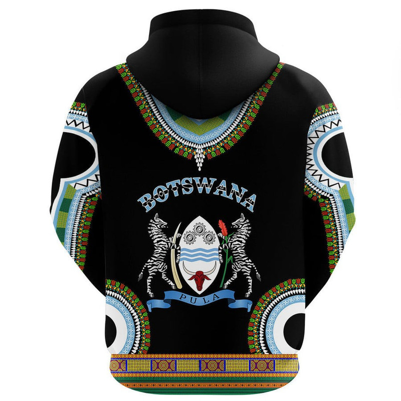 Botswana Dashiki Hoodie, African Hoodie For Men Women