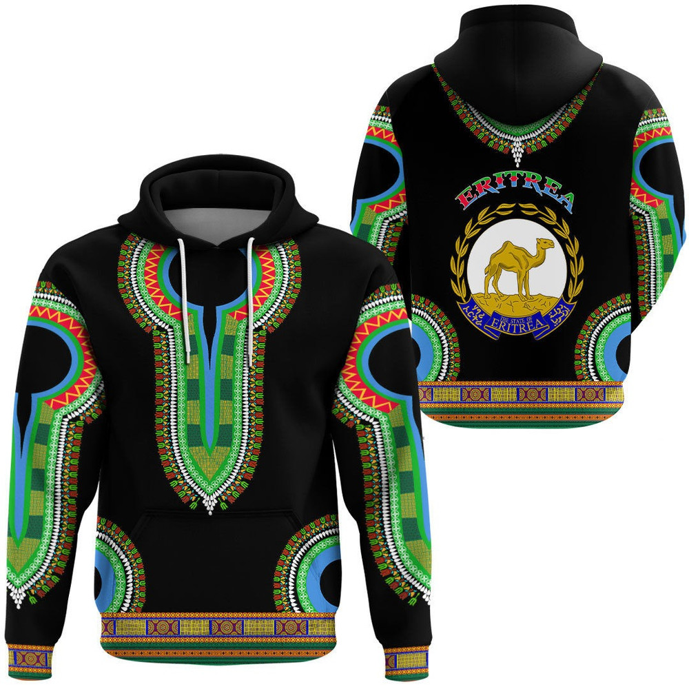 Eritrea Dashiki Hoodie, African Hoodie For Men Women