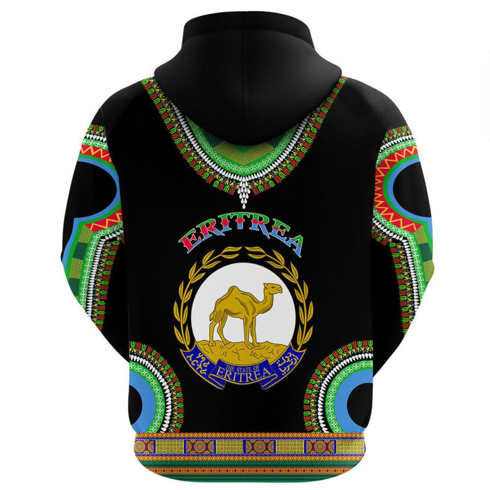 Eritrea Dashiki Hoodie, African Hoodie For Men Women