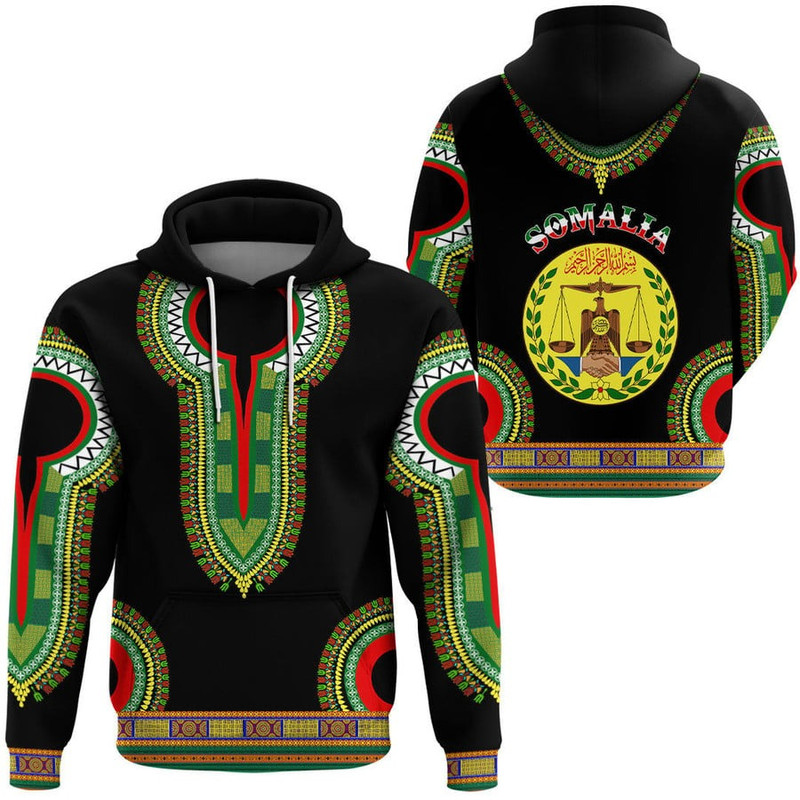 Somalia Dashiki Hoodie, African Hoodie For Men Women