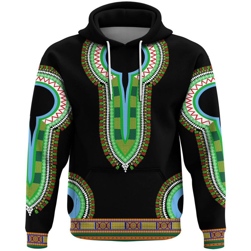 Djibouti Dashiki Hoodie, African Hoodie For Men Women