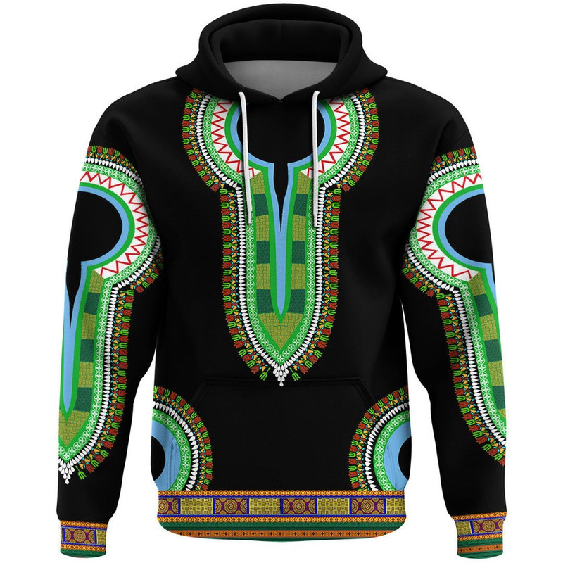 Djibouti Dashiki Hoodie, African Hoodie For Men Women