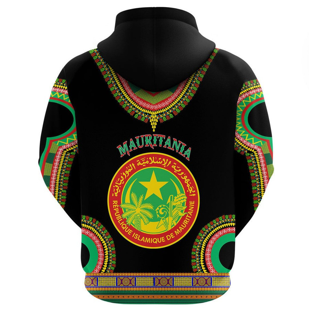 Mauritania Dashiki Hoodie, African Hoodie For Men Women