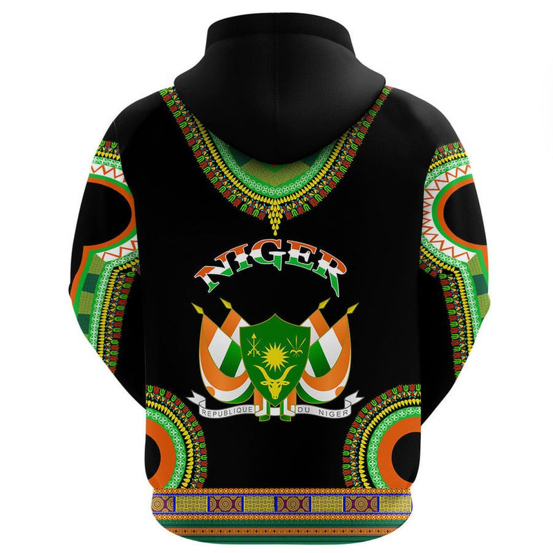 Niger Dashiki Hoodie, African Hoodie For Men Women