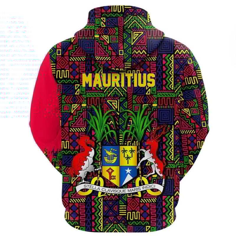 Mauritius Kenter Pattern Hoodie, African Hoodie For Men Women