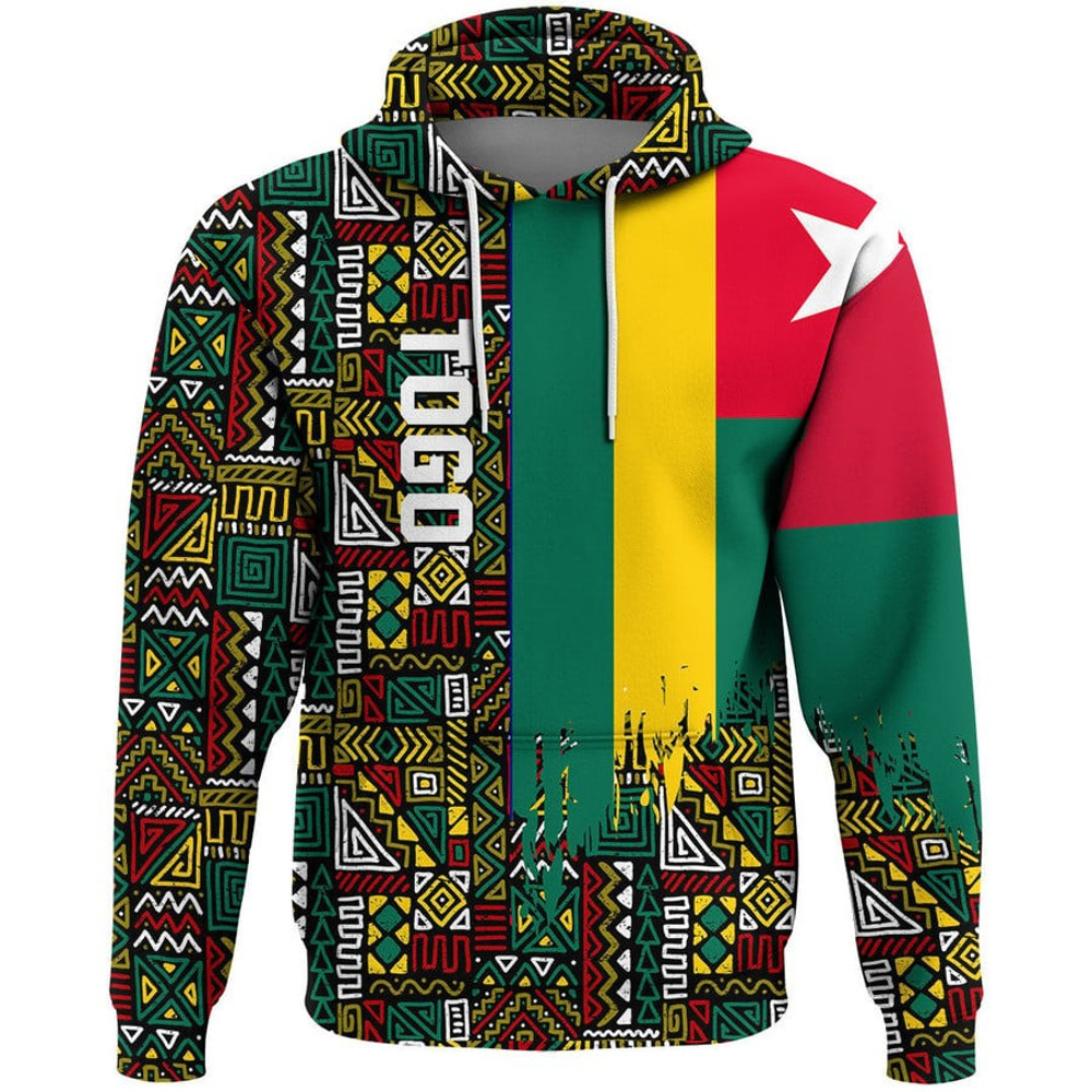Togo Kenter Pattern Hoodie, African Hoodie For Men Women