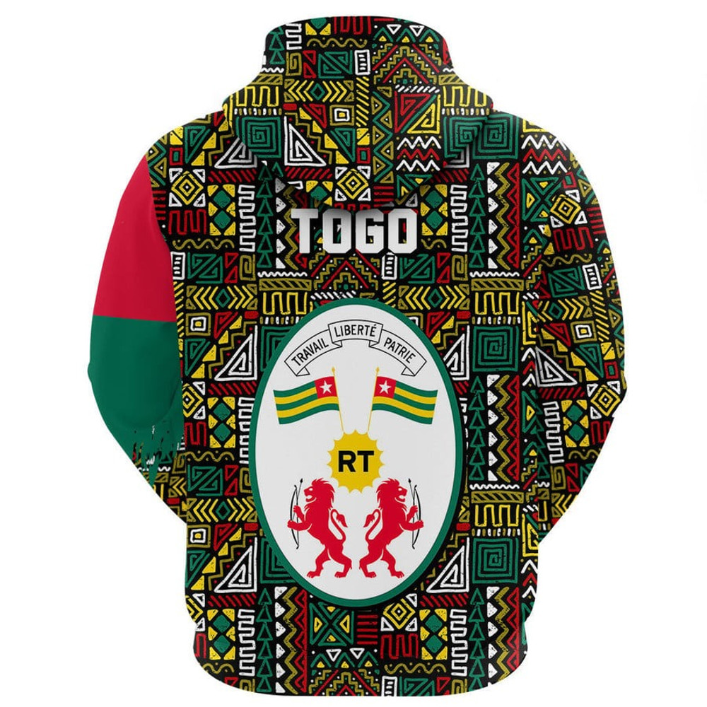 Togo Kenter Pattern Hoodie, African Hoodie For Men Women