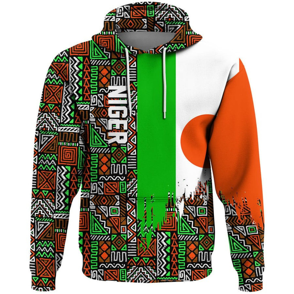 Niger Kenter Pattern Hoodie, African Hoodie For Men Women