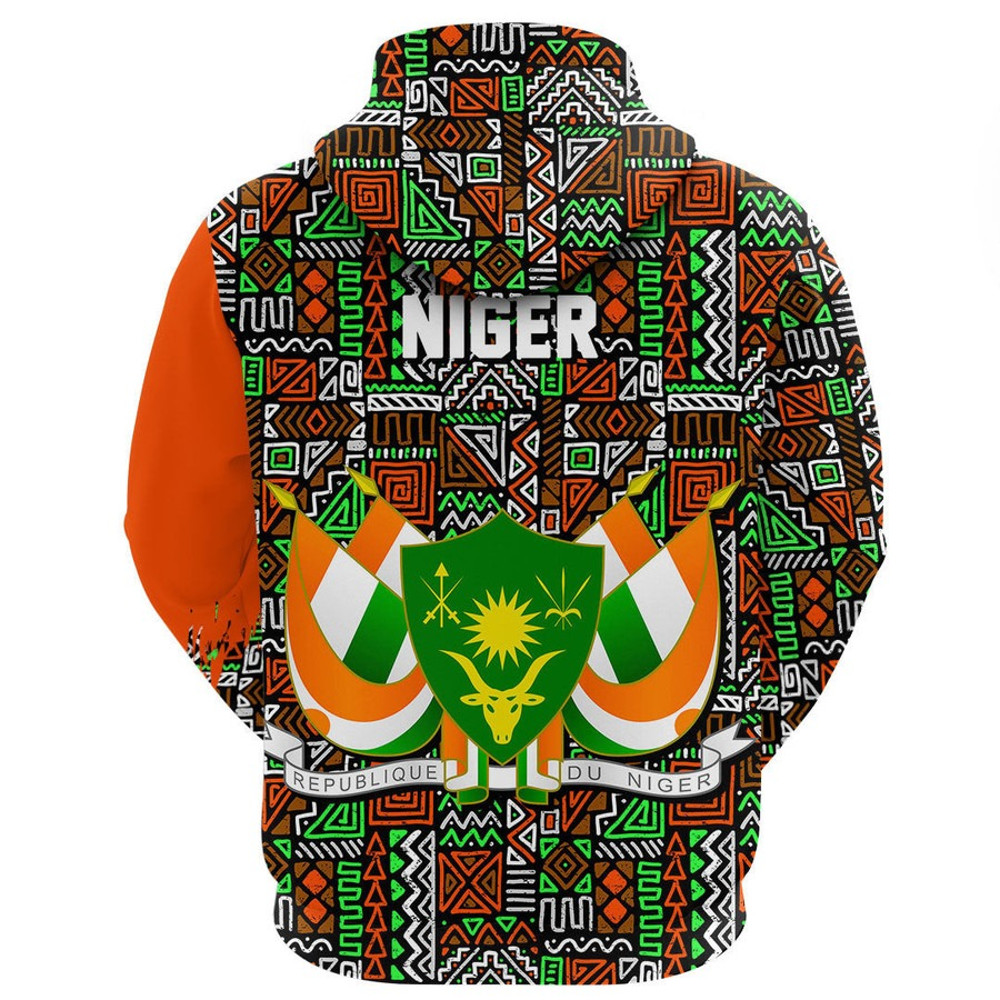 Niger Kenter Pattern Hoodie, African Hoodie For Men Women