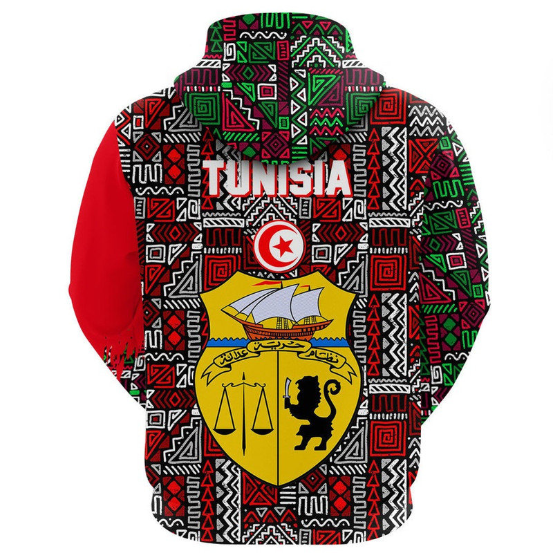 Tunisia Kenter Pattern Hoodie, African Hoodie For Men Women