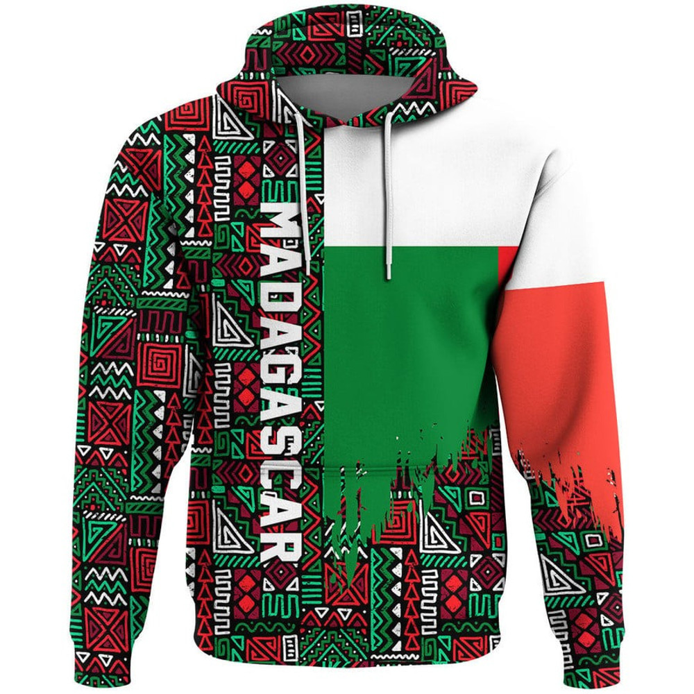 Madagascar Kenter Pattern Hoodie, African Hoodie For Men Women