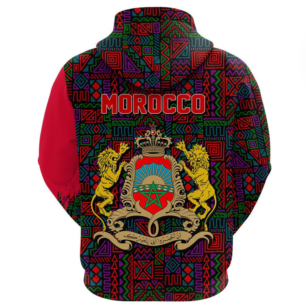 Morocco Kenter Pattern Hoodie, African Hoodie For Men Women