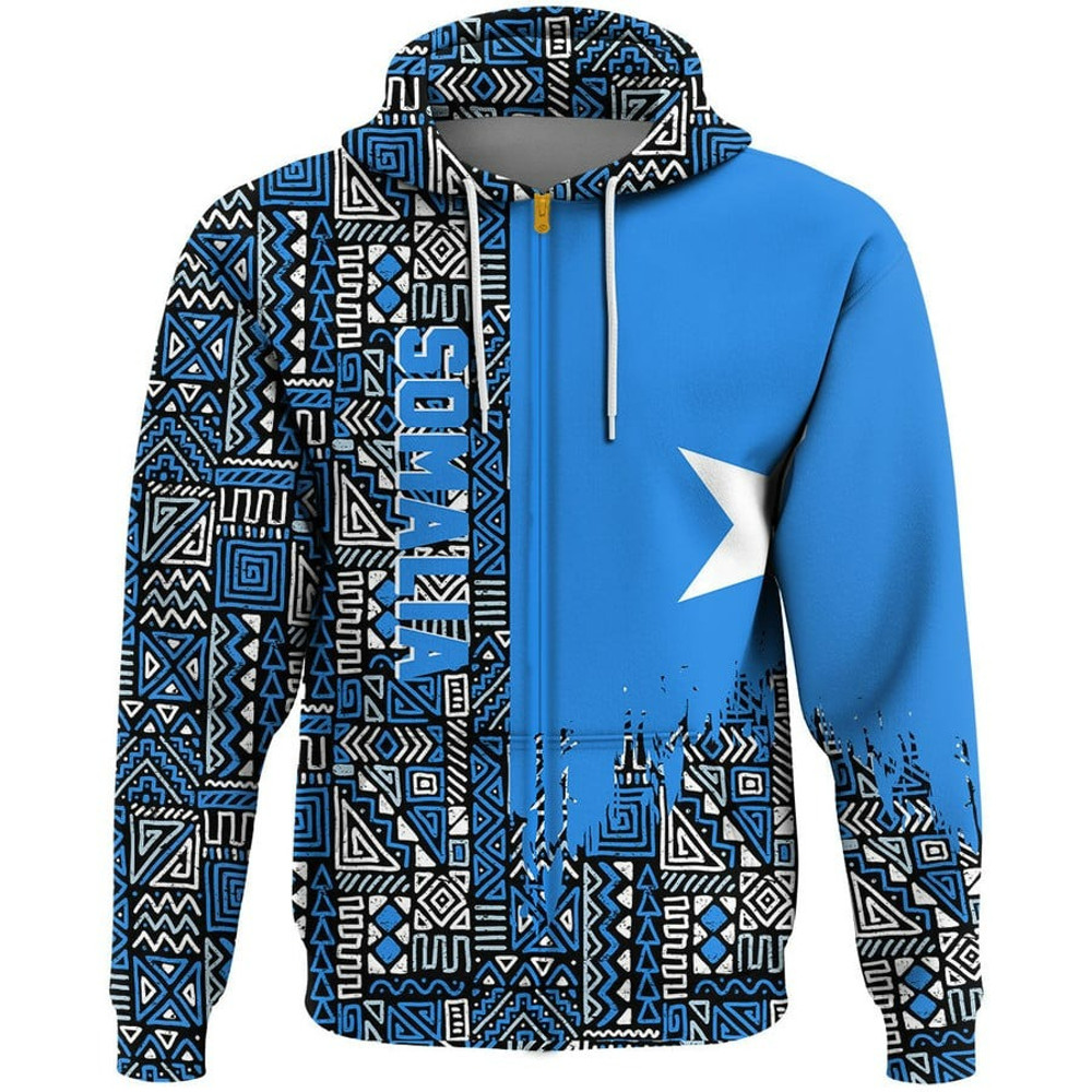 Somalia Kenter Pattern Hoodie, African Hoodie For Men Women