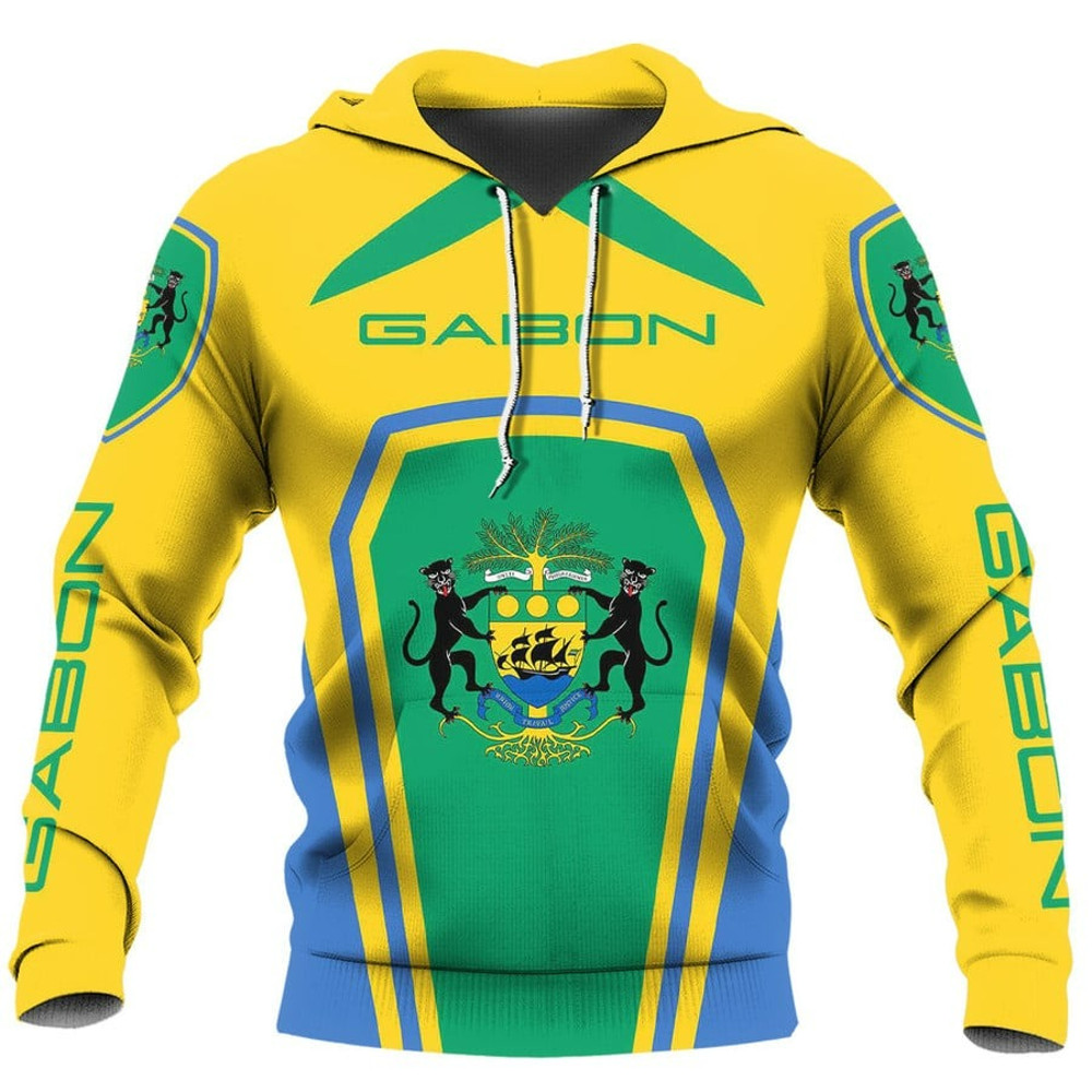 Gabon Formula One Hoodie, African Hoodie For Men Women