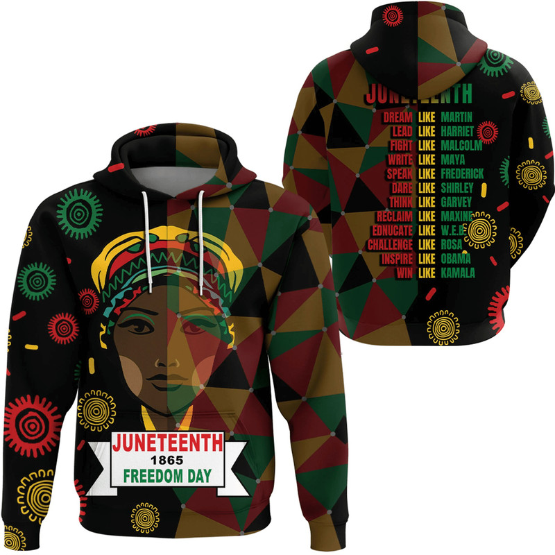 Slogan Juneteenth Hoodie, African Hoodie For Men Women