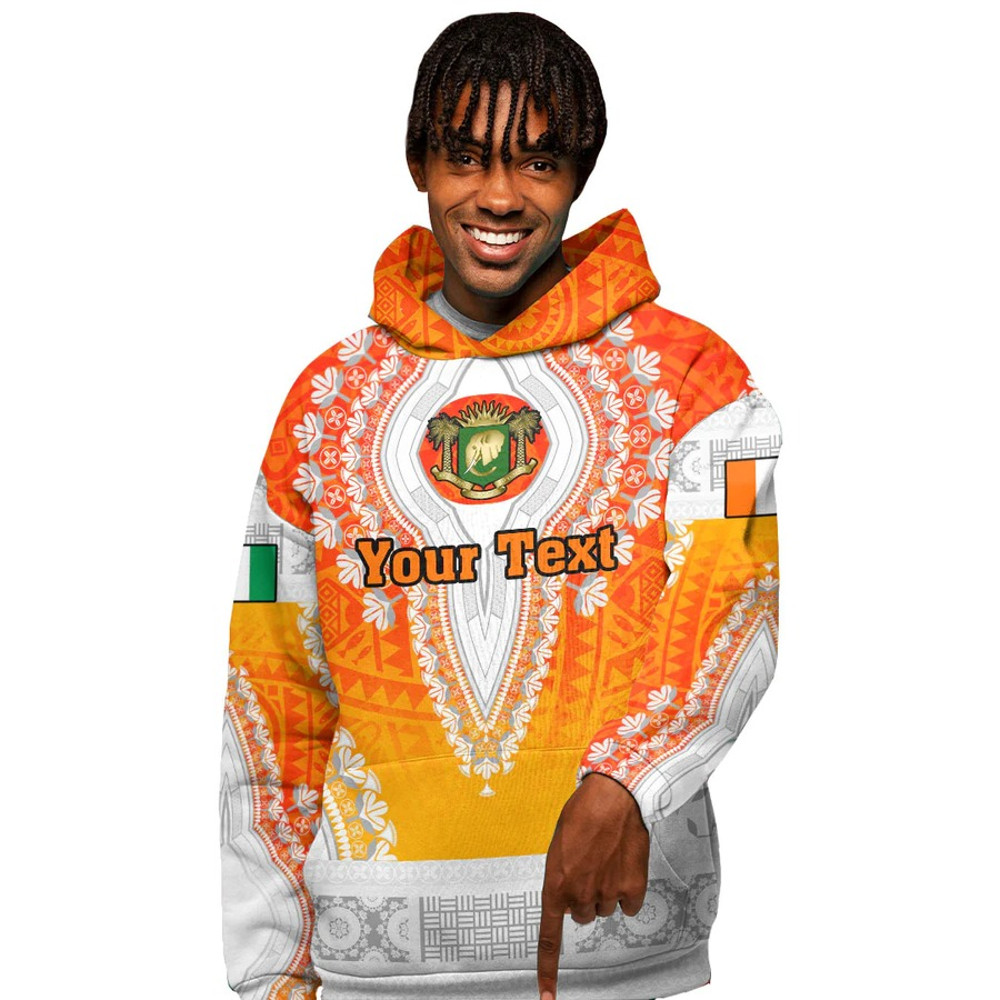 Ivory Coast Hoodie Vintage African Dashiki, African Hoodie For Men Women
