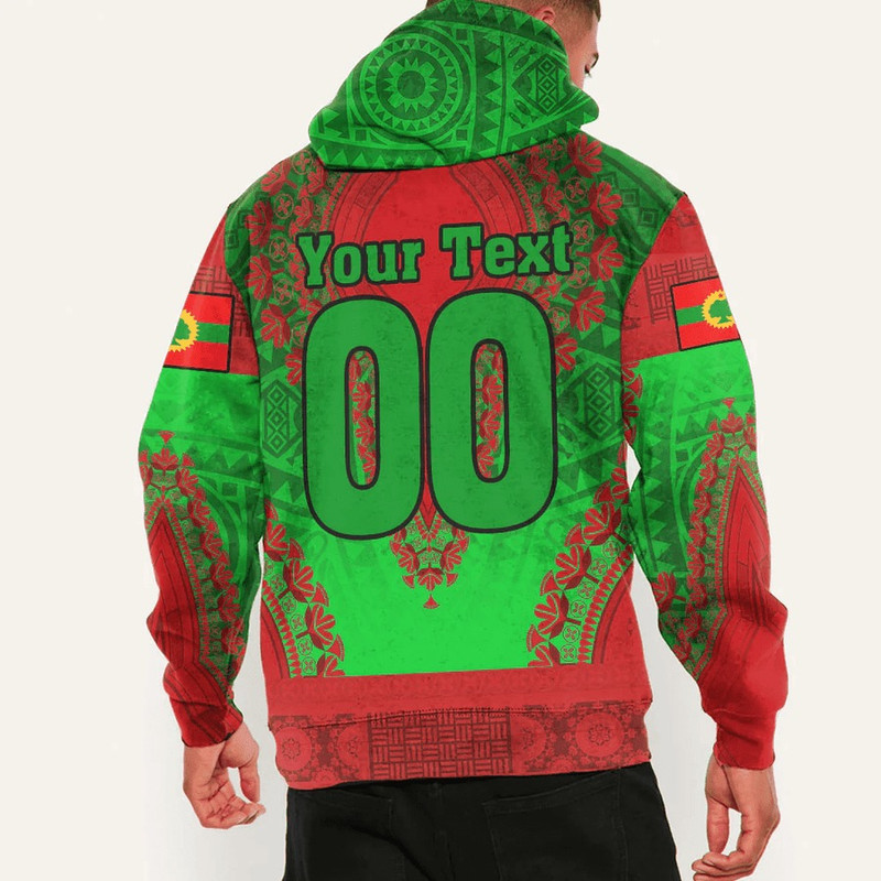 Oromo - Green Version Hoodie Vintage African Dashiki, African Hoodie For Men Women
