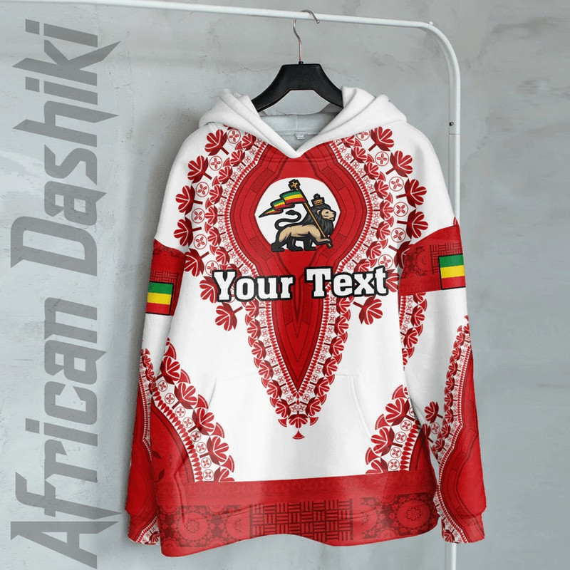 Ethiopia - White Version Hoodie Vintage African Dashiki, African Hoodie For Men Women