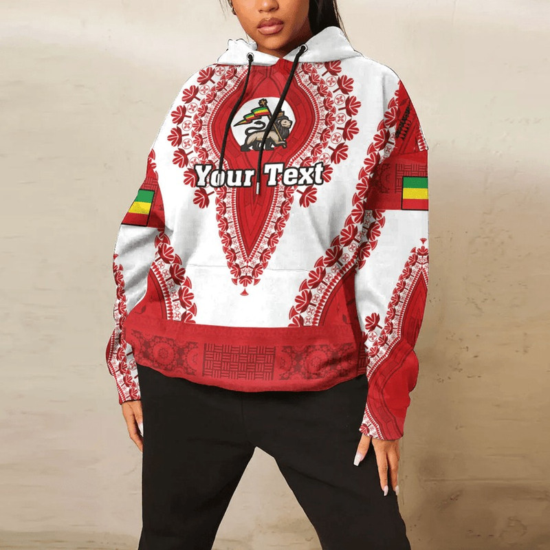 Ethiopia - White Version Hoodie Vintage African Dashiki, African Hoodie For Men Women