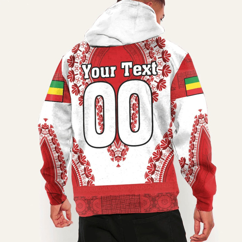 Ethiopia - White Version Hoodie Vintage African Dashiki, African Hoodie For Men Women