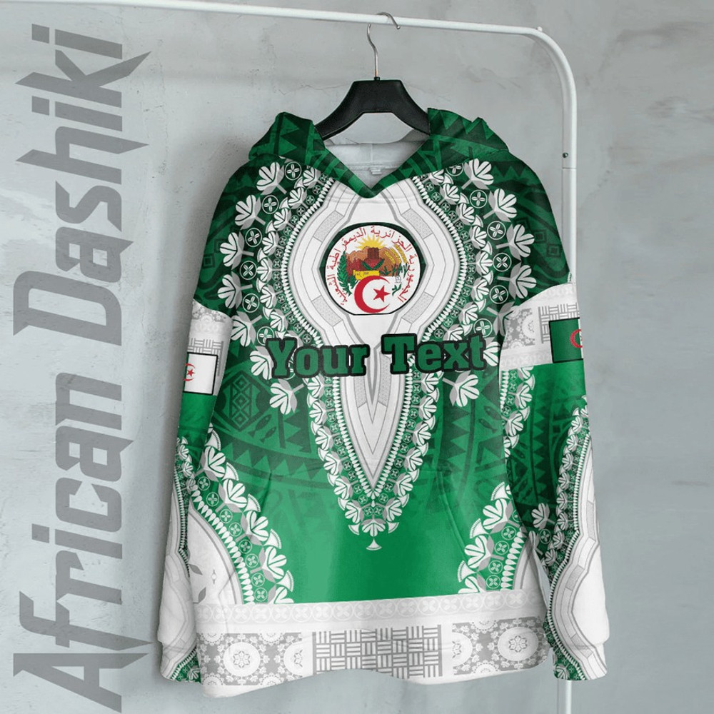 Algeria - Green Version Hoodie Vintage African Dashiki, African Hoodie For Men Women