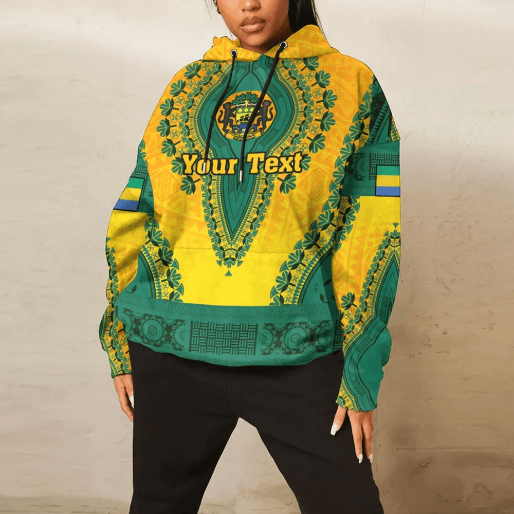 Gabon Hoodie Vintage African Dashiki, African Hoodie For Men Women
