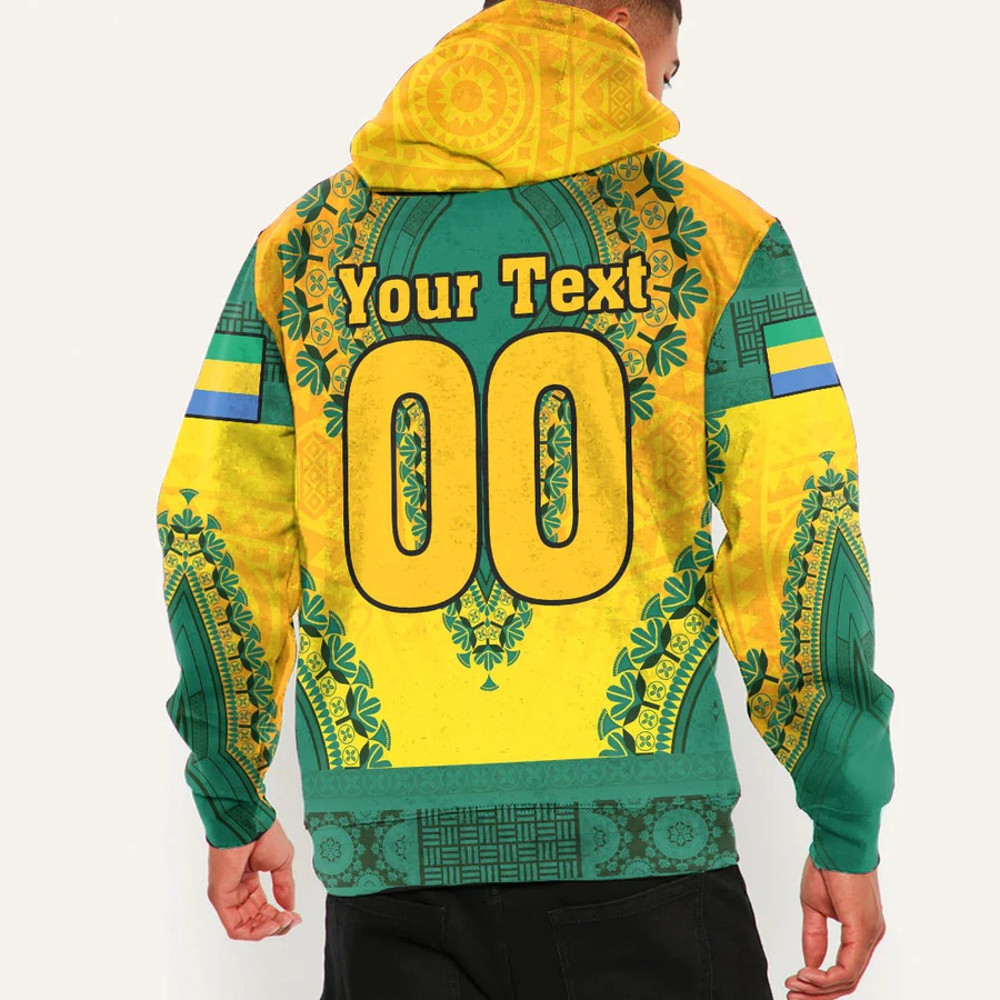 Gabon Hoodie Vintage African Dashiki, African Hoodie For Men Women