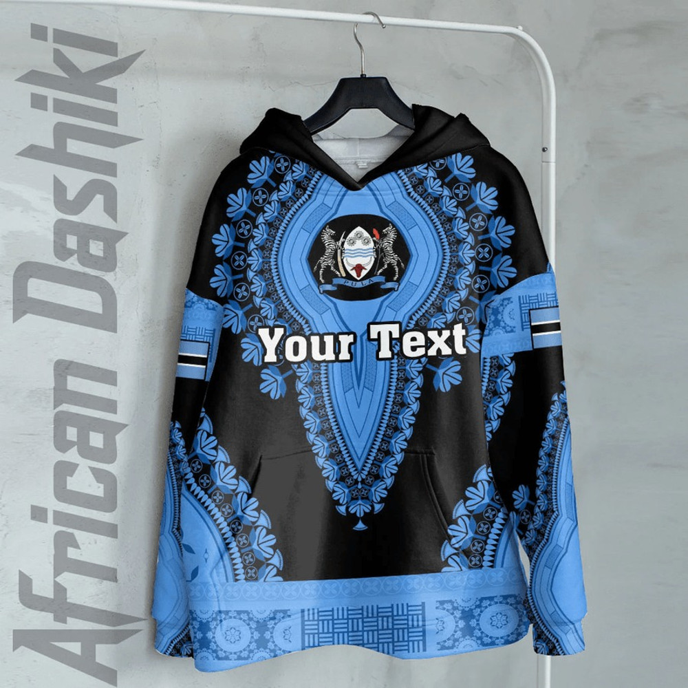 Botswana - Black Version Hoodie Vintage African Dashiki, African Hoodie For Men Women