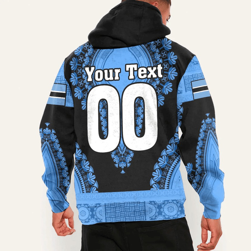 Botswana - Black Version Hoodie Vintage African Dashiki, African Hoodie For Men Women