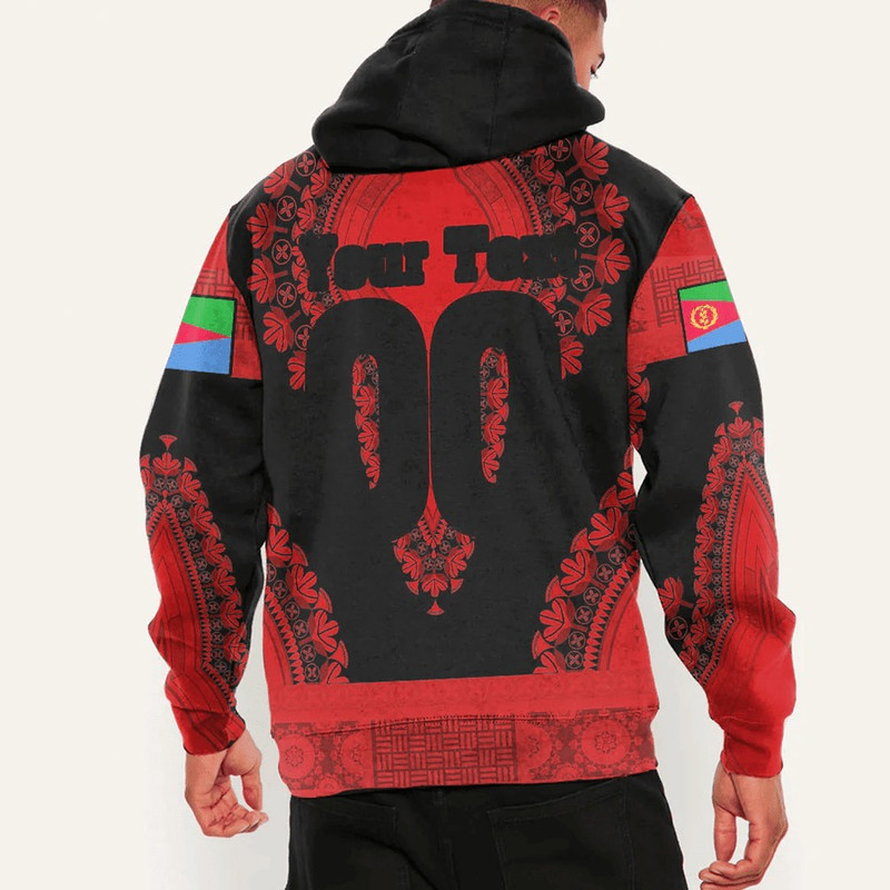 Eritrea - Black Version Hoodie Vintage African Dashiki, African Hoodie For Men Women