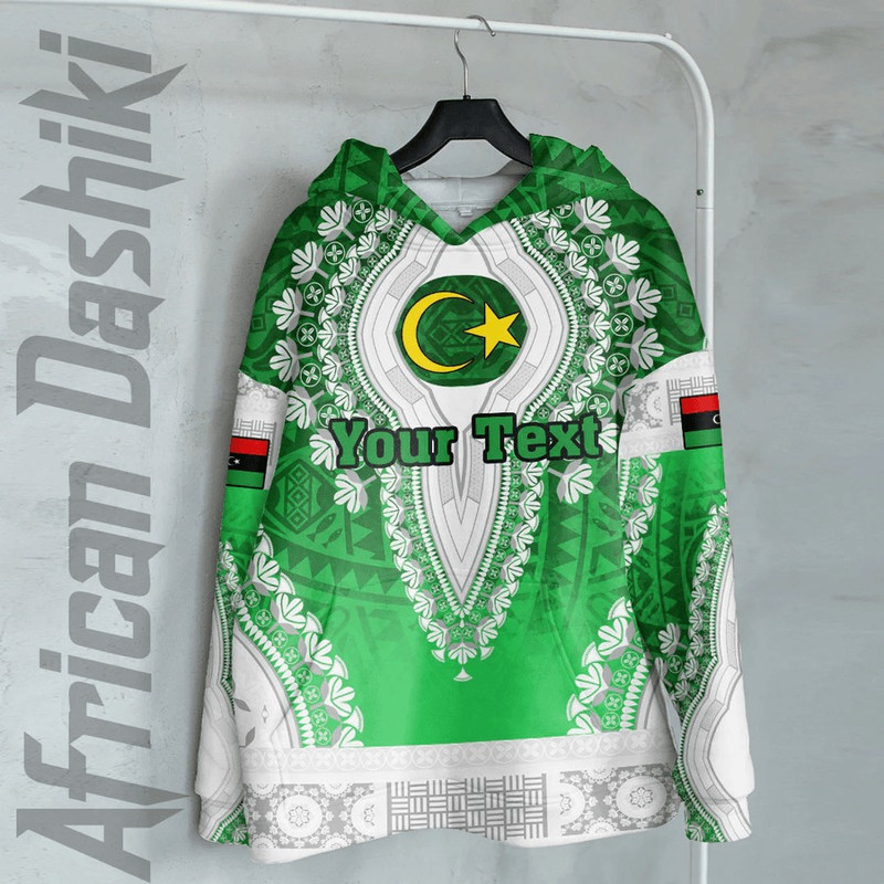 Libya - Green Version Hoodie Vintage African Dashiki, African Hoodie For Men Women