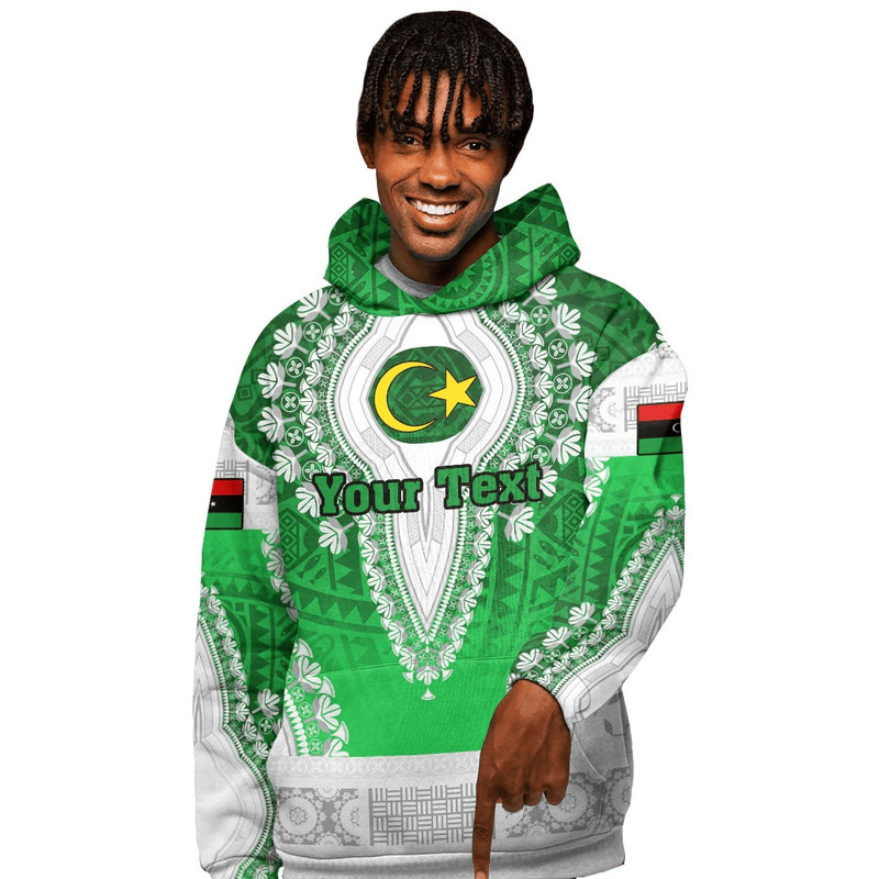 Libya - Green Version Hoodie Vintage African Dashiki, African Hoodie For Men Women