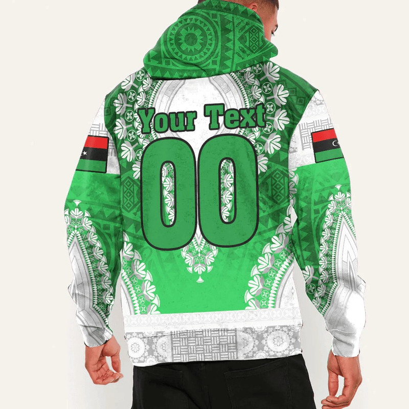 Libya - Green Version Hoodie Vintage African Dashiki, African Hoodie For Men Women