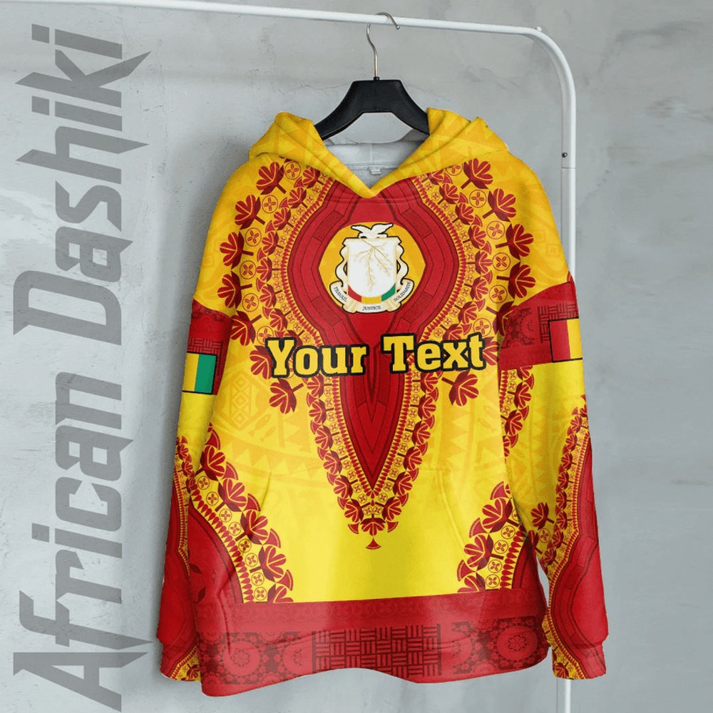 Guinea - Yellow Version Hoodie Vintage African Dashiki, African Hoodie For Men Women