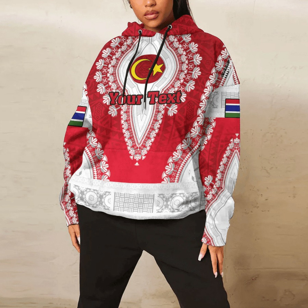 Gambia Hoodie Vintage African Dashiki, African Hoodie For Men Women